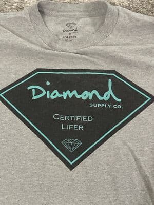 Diamond Supply Co Certified Lifer T Shirt Medium Heather Gray - Thumbnail 3