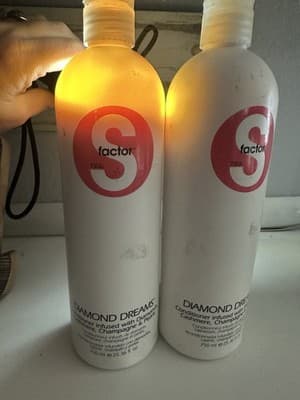 (2) Tigi S-Factor Diamond Dreams Conditioner Pump 25.36 US fl oz Lot 2 READ - Thumbnail 3