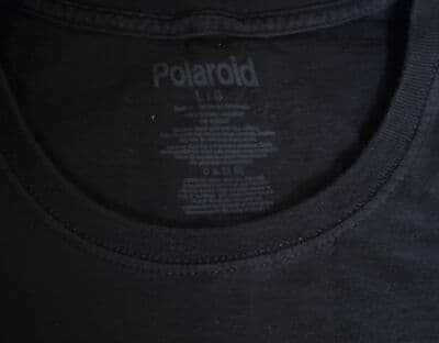 Polaroid T-shirt ‘capture and remember land camera’ black size large - Thumbnail 4