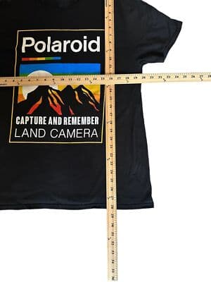 Polaroid T-shirt ‘capture and remember land camera’ black size large - Thumbnail 2