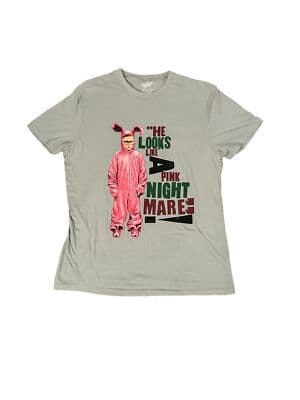 Adult XL Christmas Story T-Shirt He Looks Like A Pink Nightmare