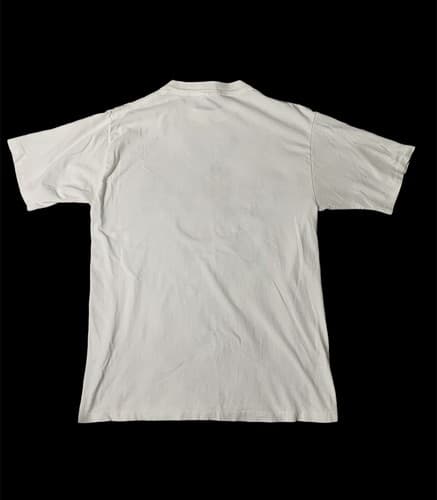 Vintage 90s Champion White Graphic T Shirt Size M Single Stitch Logo USA - Thumbnail 4