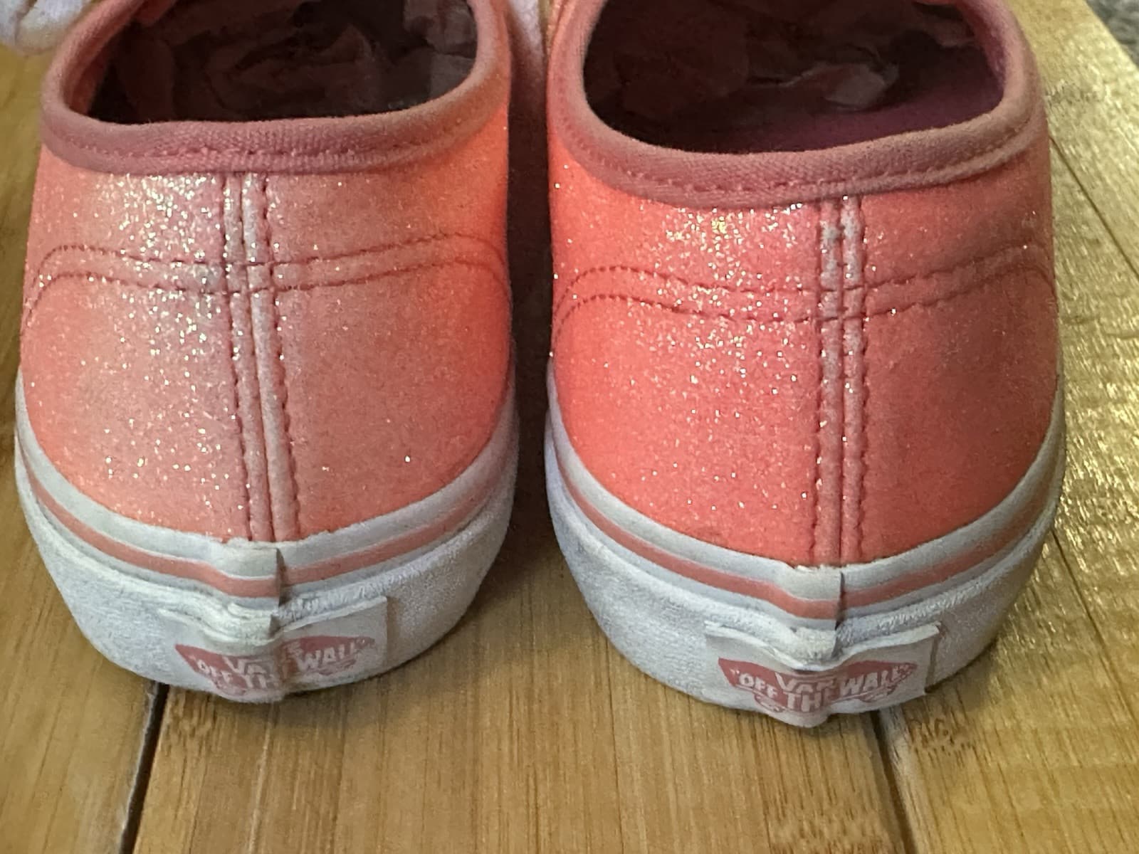 VANS Authentic Classic Neon Pink Glitter Womens Shoes Juniors Size 5.5 Womens 7 - Thumbnail 3