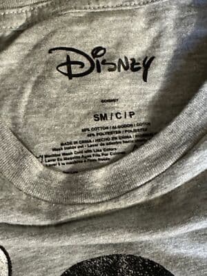 Disney Distressed Two Sided Micky Mouse Santa Christmas T-Shirt Gray Mens Small - Thumbnail 5