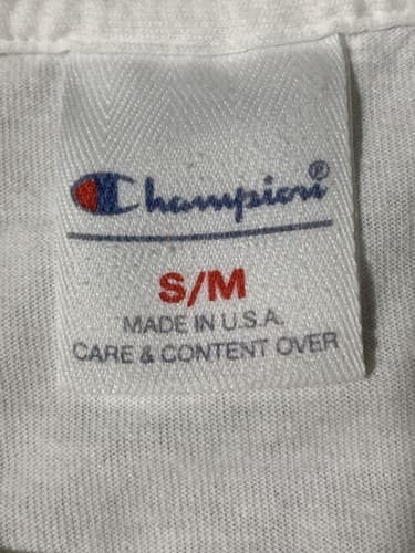 Vintage 90s Champion White Graphic T Shirt Size M Single Stitch Logo USA - Thumbnail 5
