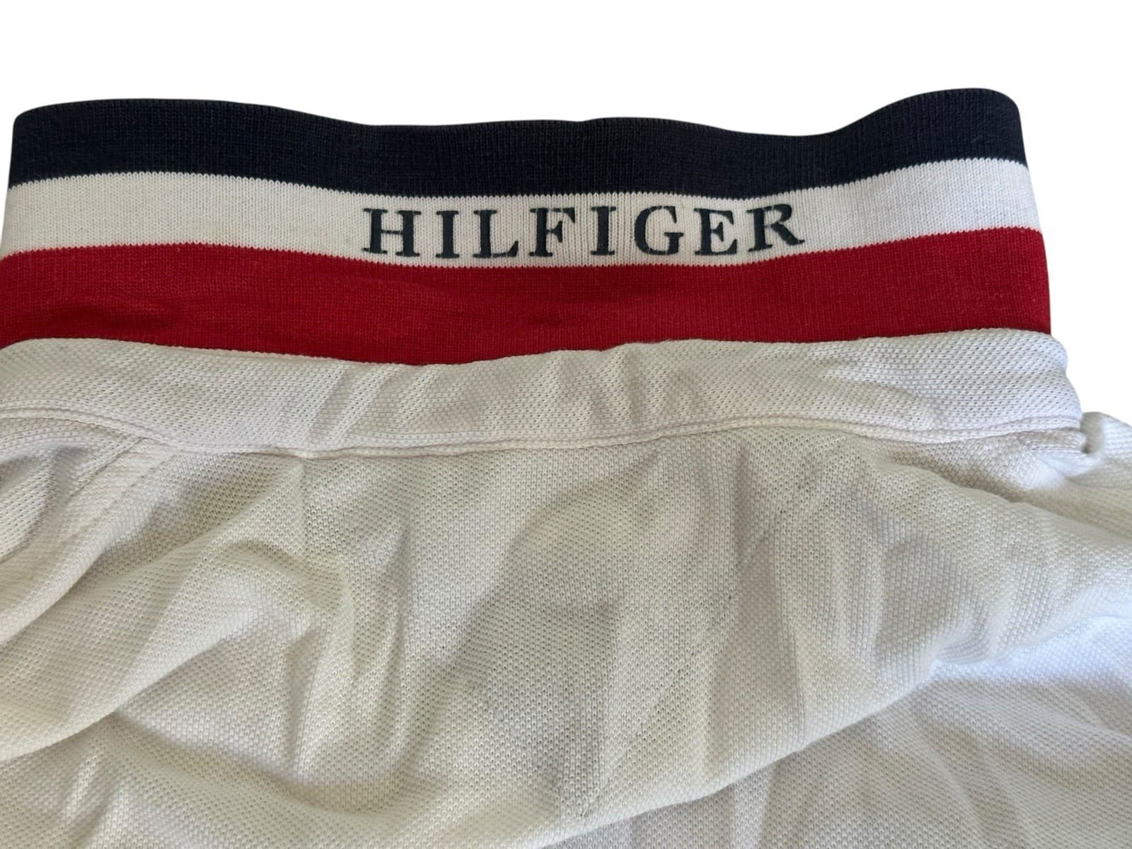VINTAGE Tommy Hilfiger Shirt Men's Slim fit M Polo Spellout Colorblock Rugby - Thumbnail 5