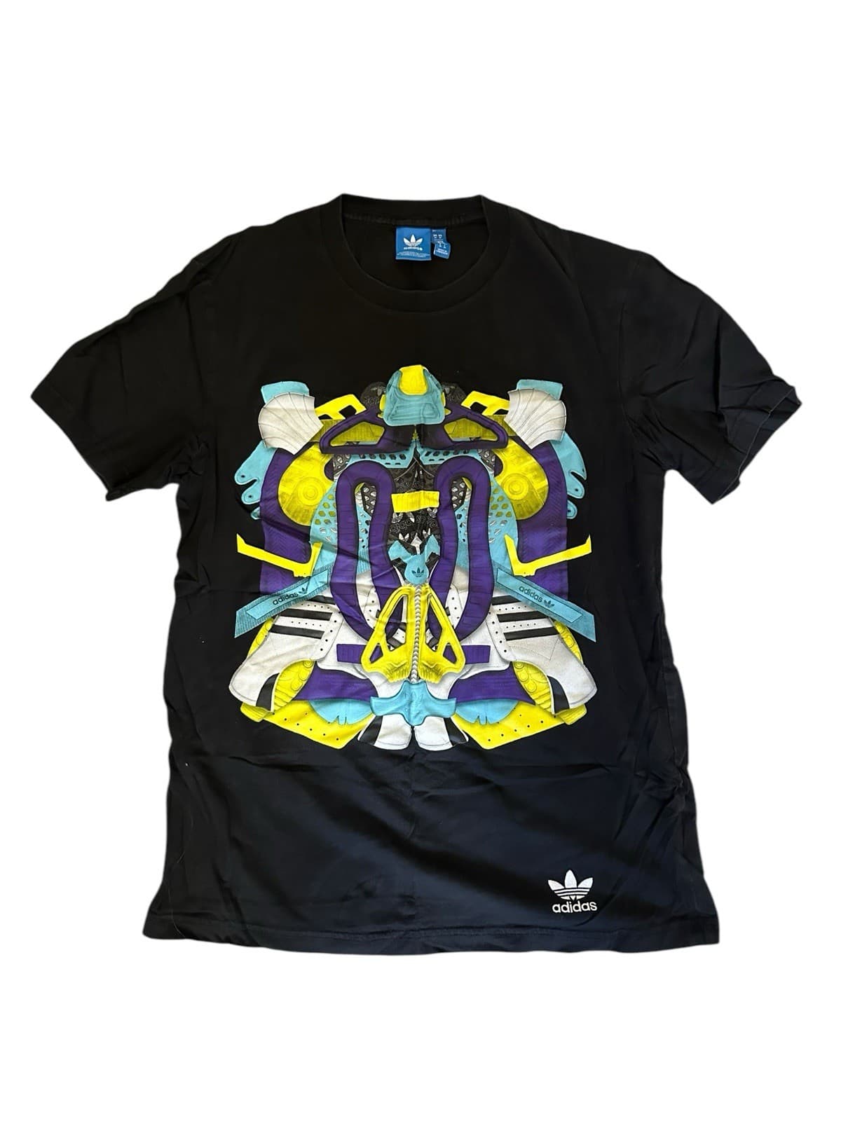 Adidas Originals MONTAGE TEE T-Shirt Men's Size Medium Black Graphic