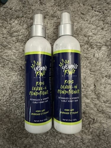 Lot Of 2 -Young King Leave-In Conditioner For Curly Kinky Hair Grapeseed Coconut