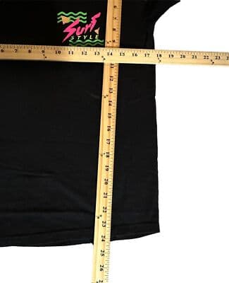 Surf Style Long Sleeve Mens Small Retro Neon Graphic Shirt - Thumbnail 6
