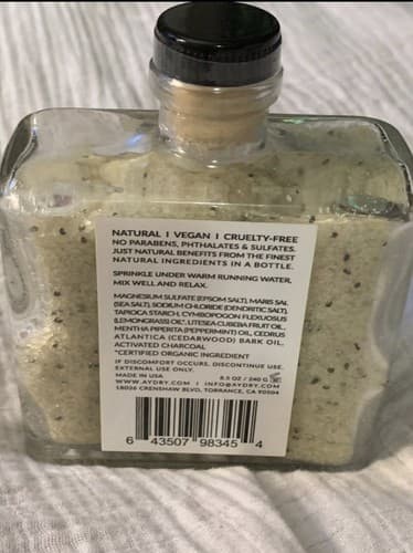 Aydry And Co Charcoal Mint Mineral Bath Salt Soak New sealed - Thumbnail 2