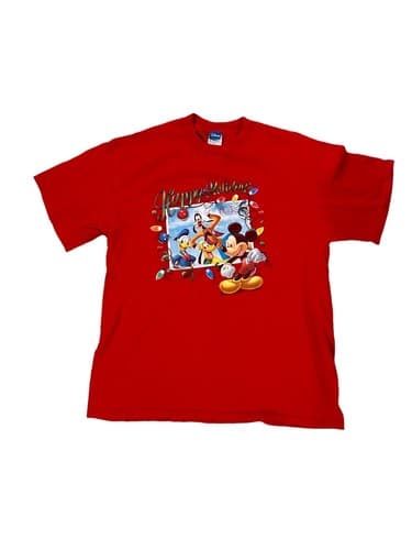 Vintage Disney Mickey And Friends Christmas Shirt Size Large