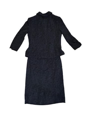 Kay Unger Woman’s Blue Black 2 piece Lined Suit Skirt set size 4 - Thumbnail 7