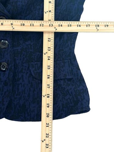 Kay Unger Woman’s Blue Black 2 piece Lined Suit Skirt set size 4 - Thumbnail 4