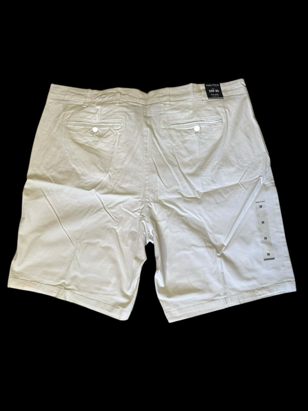 Nautica Size 50WBG White Cotton Deck Shorts New With Tag - Thumbnail 2