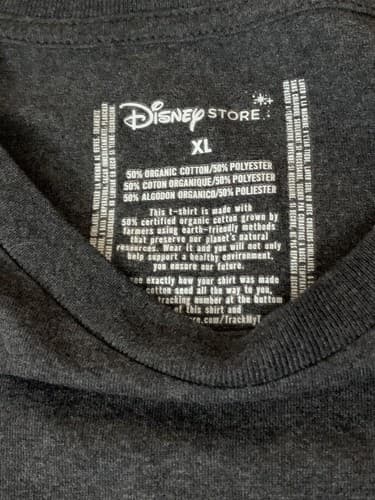 Disney Store T-shirt XL Mickey Mouse Legend 28 Velvet Grey Graphic Gothic - Thumbnail 4