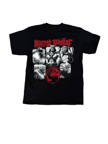 Vintage Y2K Mortal Kombat Video Game T-Shirt Mens Size Large Raiden Scorpion