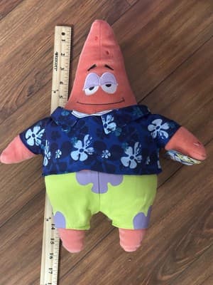 Patrick Plush SpongeBob Square Pants 2012 Bikini Bottom Rare W Tag Hawaiian Rare - Thumbnail 5