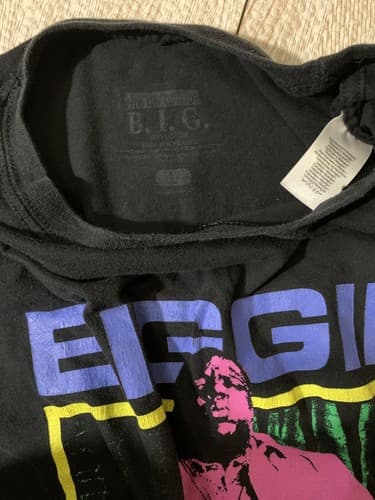 Biggie Smalls AKA The Notorious B.I.G Brooklyn New York Black T Shirt Large Neon - Thumbnail 3