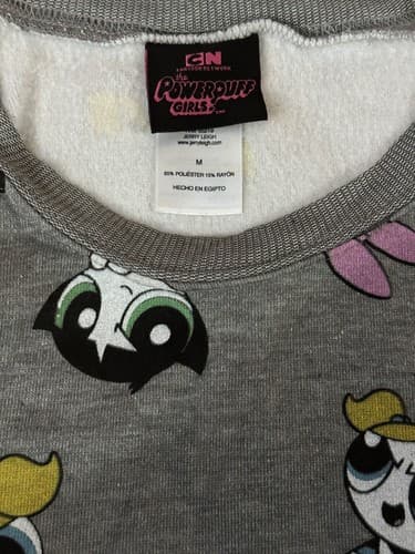 Powerpuff Girls Long Sleeve Crop Top Crewneck Sweatshirt New W Tags AOP Medium - Thumbnail 3
