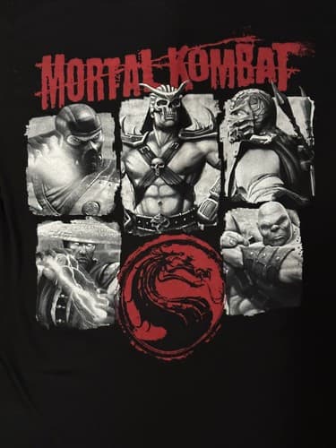 Vintage Y2K Mortal Kombat Video Game T-Shirt Mens Size Large Raiden Scorpion - Thumbnail 3