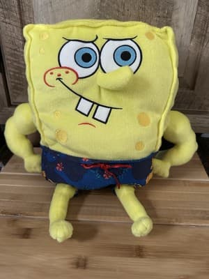 SpongeBob SquarePants Bikini Bottom Movie Rare New Hawaiian Plush 15”