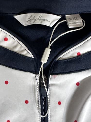 New LADY HAGEN Sz 2XL Red White Blue Sleeveless Golf Polo - Thumbnail 4