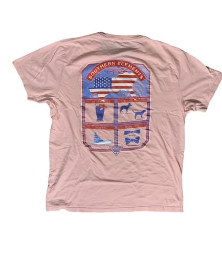 Columbia PFG Sportswear Company Men's T-Shirt Large Graphic Tee pink Southern