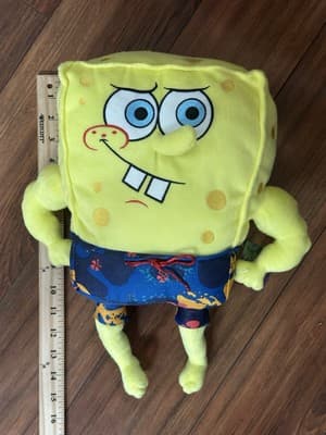 SpongeBob SquarePants Bikini Bottom Movie Rare New Hawaiian Plush 15” - Thumbnail 4