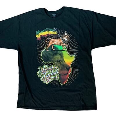 Lion of Judah Rasta Revolution T-Shirt XL Colorful