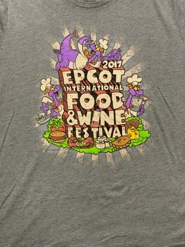 Epcot Food and Wine Festival 2017 Figment T-shirt Passholder Exclusive - Thumbnail 2