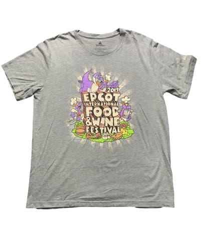 Epcot Food and Wine Festival 2017 Figment T-shirt Passholder Exclusive