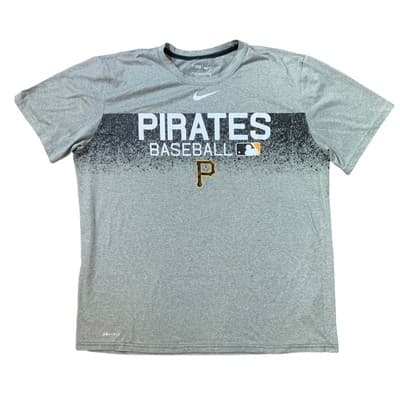 Pittsburgh Pirates Baseball Nike Drifit Baseball Black T-shirt Size XL