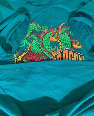 Vintage Single Stitch Dragon Hawaii Green T-Shirt Mens XL 90s - Thumbnail 5