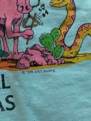 Vintage Single Stitch Texas Heritage Festival Party Animals Medium T-Shirt 80s - Thumbnail 5