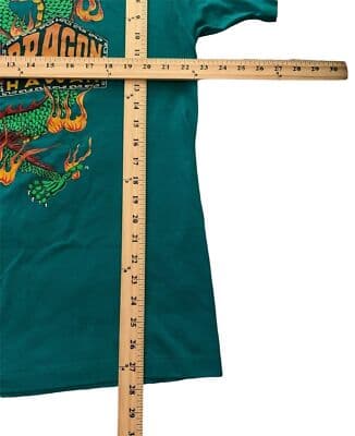 Vintage Single Stitch Dragon Hawaii Green T-Shirt Mens XL 90s - Thumbnail 6