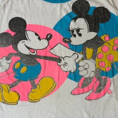 Tempo Lingerie Disney Mickey Minnie Single Stitch Night Shirt Vintage - Thumbnail 2