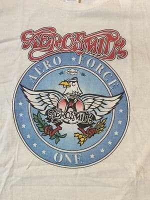 Aerosmith Aero Force One Band T-shirt Gildan Tag Flaws Medium - Thumbnail 2
