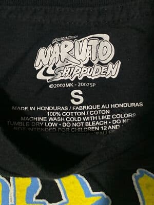 Naruto Shippuden Shonen Jump mens Size S long sleeve Shirt Ninja Nine Tails - Thumbnail 4