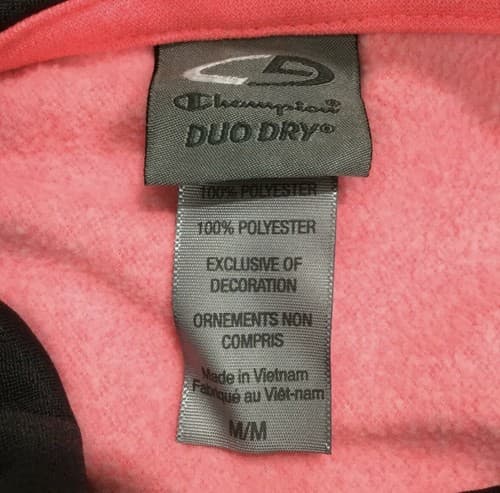 CHAMPION Duo Dry Pullover Pink Hooded Sweatshirt Hoodie Women's Size Medium - Thumbnail 4