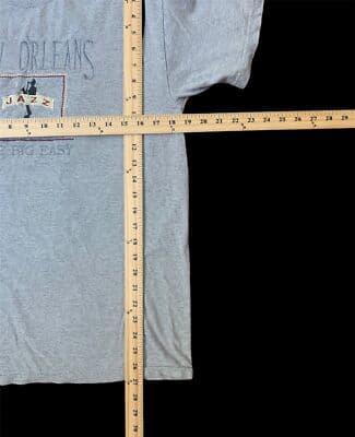 NEW ORLEANS Bourbon Street Jazz The Big Easy Medium Grey T-Shirt Embroidered - Thumbnail 3
