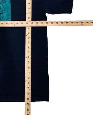 Japanese Laughter Graphic T-Shirt Mens size Medium Aqua Blue - Thumbnail 4