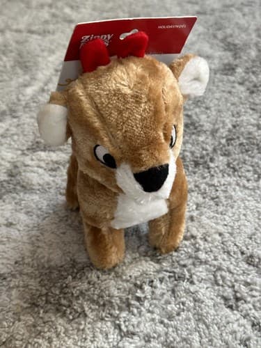 *NEW* Zippy Paws ❄ 8' Holiday Reindeer 🦌 Squeaky Toy For Dogs - Thumbnail 2