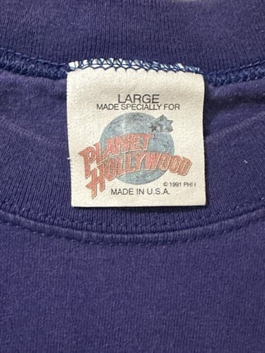 Vintage 1991 Planet Hollywood Atlanta Mens Large Graphic T-shirt - Made In USA - Thumbnail 5