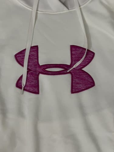 Under Armour Women's ColdGear Cream Hoodie Purple SMALL - Thumbnail 3