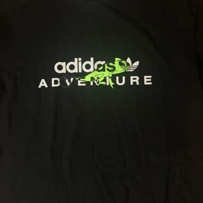 Adidas Adventure Glow in the Dark Nature Tee Gecko Men's Small - Thumbnail 2