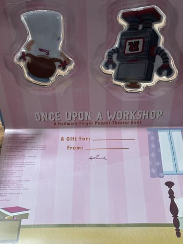 ONCE UPON A WORKSHOP Hallmark Finger Puppet Theater Book 2 Finger Puppets NEW HB - Thumbnail 3