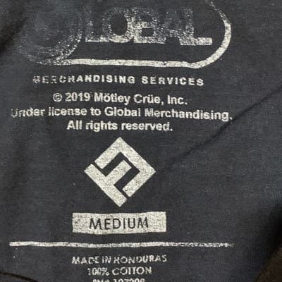 Urban Outfitters Retro Motley Crue Mens T-Shirt Medium - Thumbnail 4