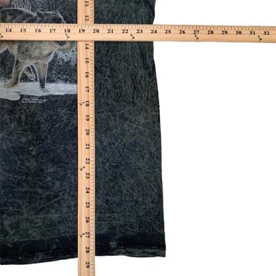 Mens XL Polar Graphics Wolf Moon Nature T-Shirt - Thumbnail 4