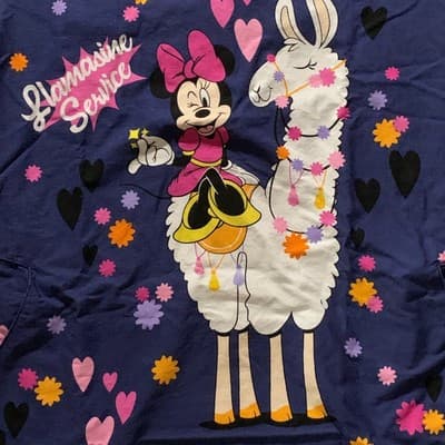Minnie Mouse Tooniforms Licensed Disney V Neck Scrub Top Cherokee - Thumbnail 3