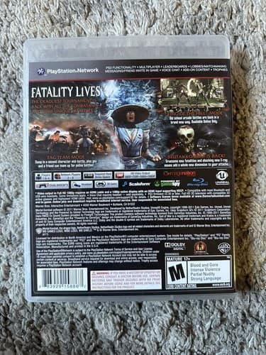 Mortal Kombat PS3 PlayStation 3 + Kombat Pass - Complete CIB Excellent - Thumbnail 2